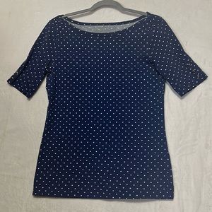 Talbots Pima Cotton Women’s Polka Dot Shirt Size Small